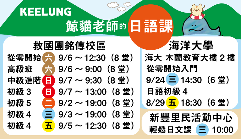 基隆日文補習班，基隆日文課